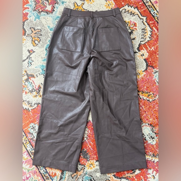 Splendid Vegan Leather Ankle Trouser - Brown - Picture 5 of 6